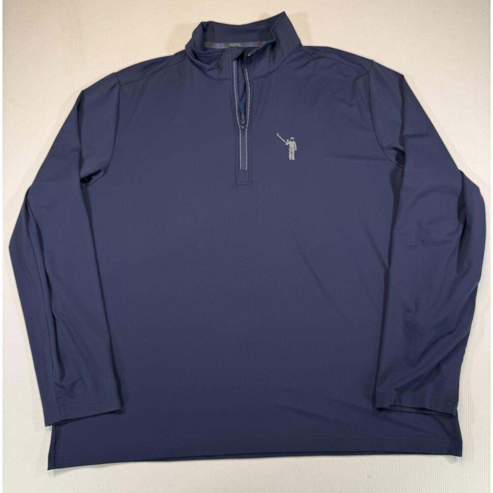 William Murray Golf Mens Navy 1/4 Zip Pullover Shirt XXLarge Performance Stretch